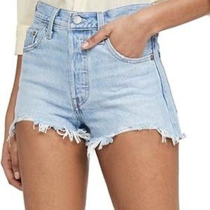 Levi's Women's Premium 501 Original Shorts Color: Luxor Heat - Light Indigo